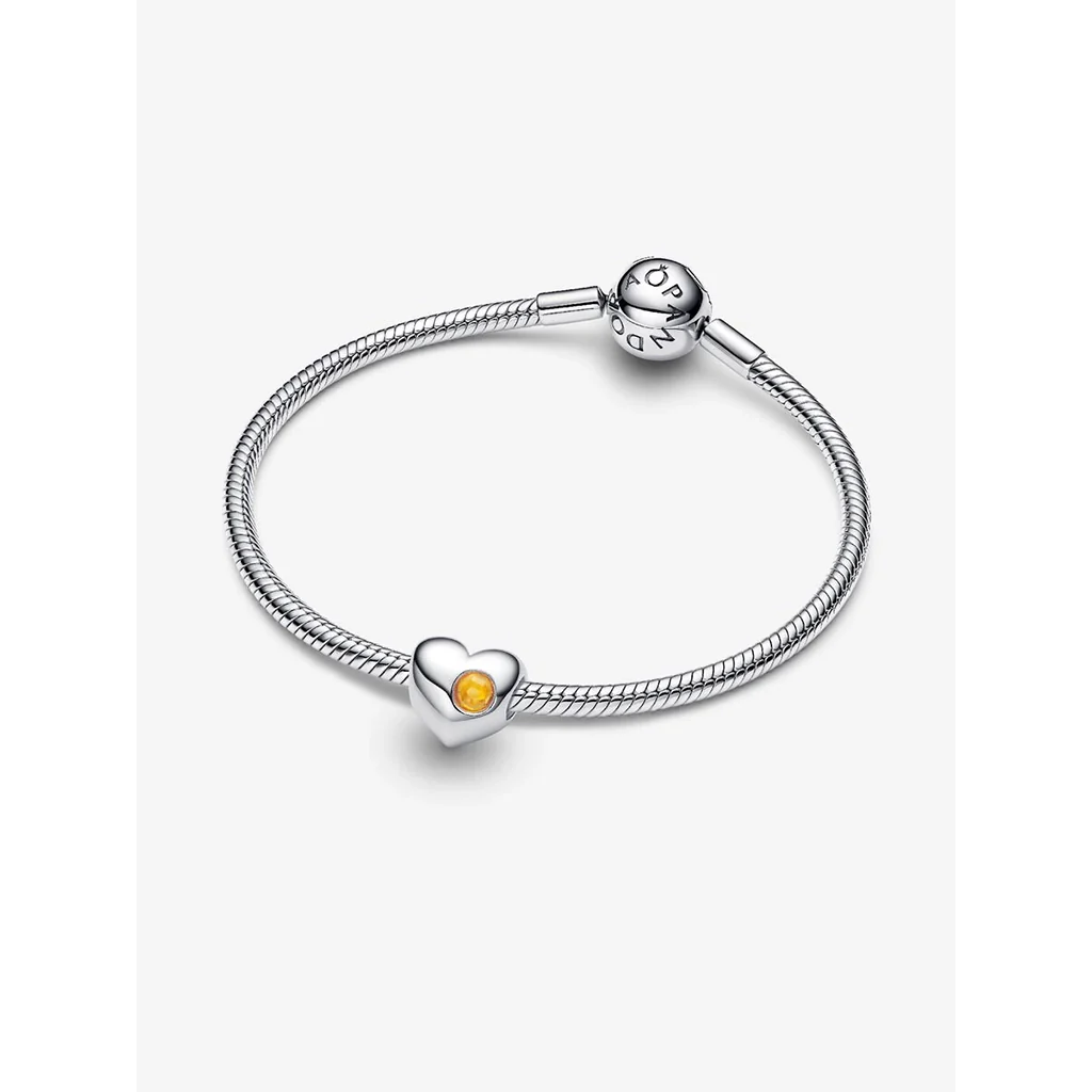PANDORA : Honey Stone Heart Charm - Image 2