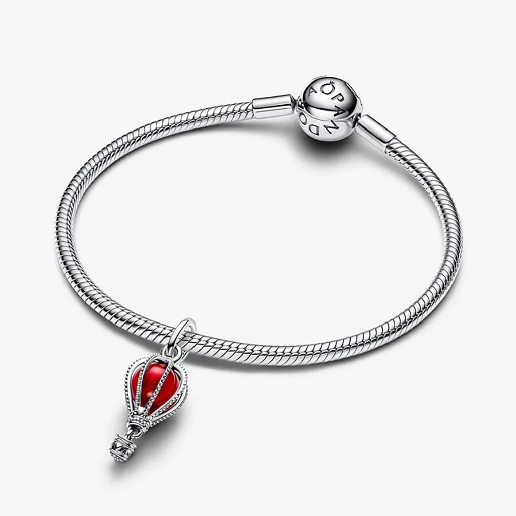 PANDORA : Hot Air Balloon Murano Glass Dangle Charm - Image 3