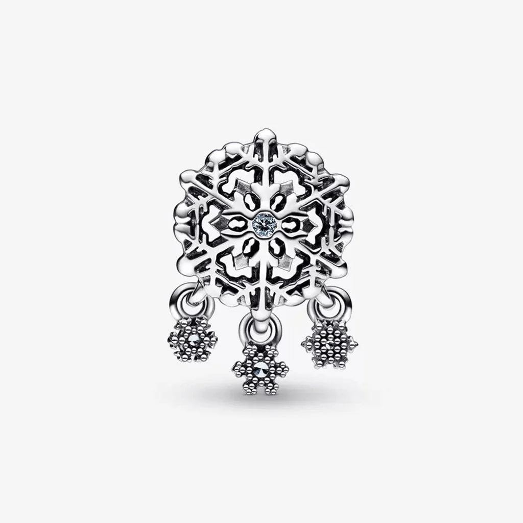 PANDORA : Icy Snowflake Drop Charm - Image 4