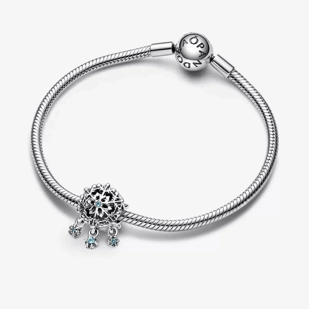 PANDORA : Icy Snowflake Drop Charm - Image 5