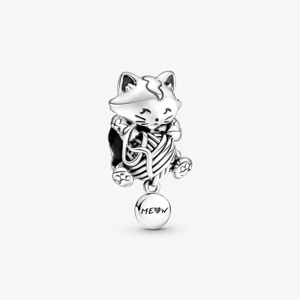 PANDORA : Kitten & Yarn Ball Charm