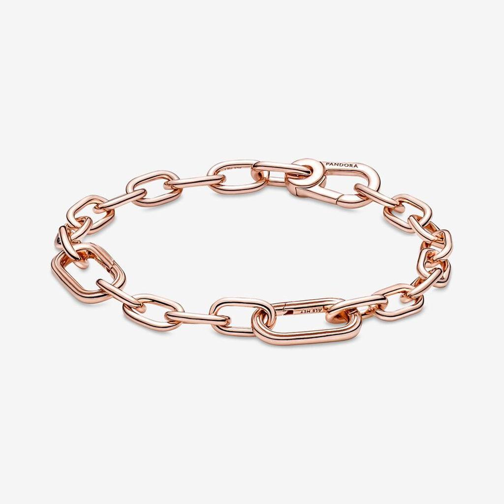 PANDORA : Link Chain Bracelet in Rose Gold - 2 Connectors