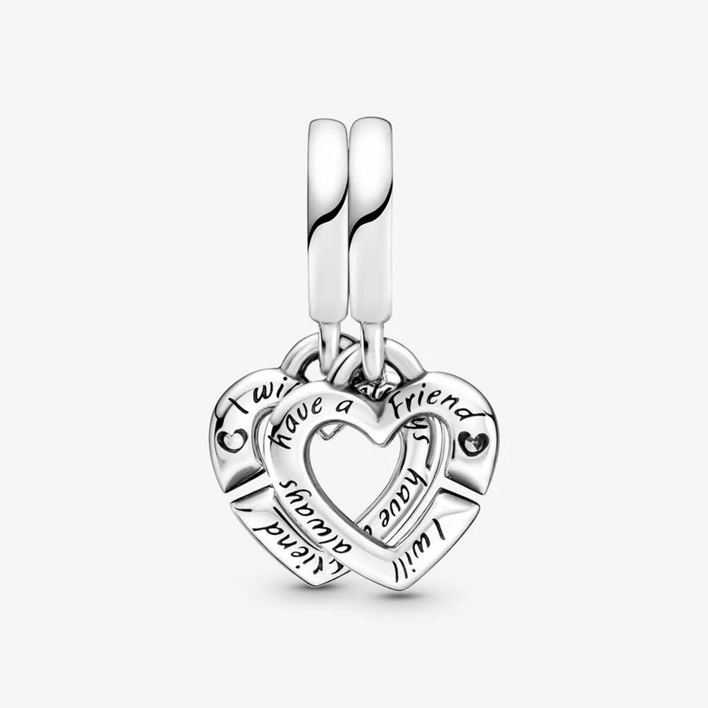 PANDORA : Linked Sister Hearts Split Dangle Charm - Image 2