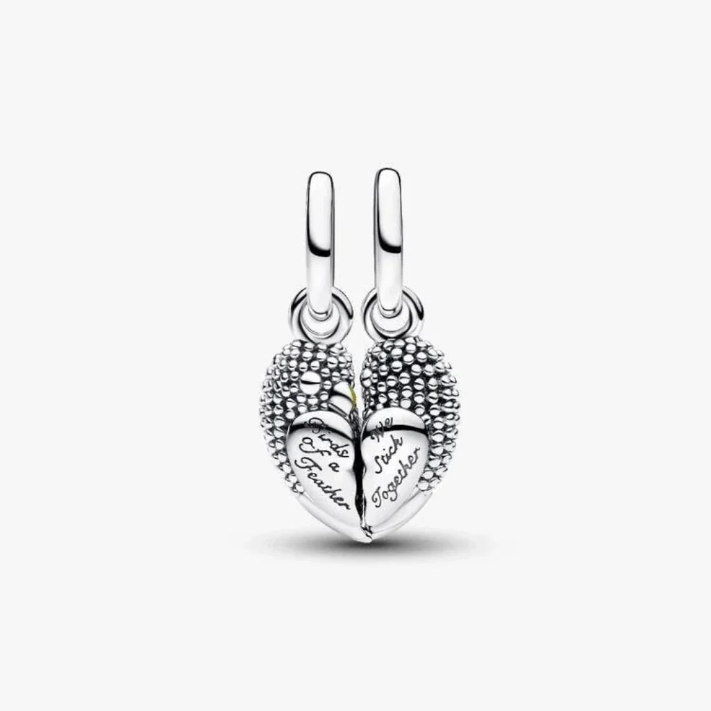 PANDORA : Love Birds Splittable Dangle Charm - Silver - Image 2