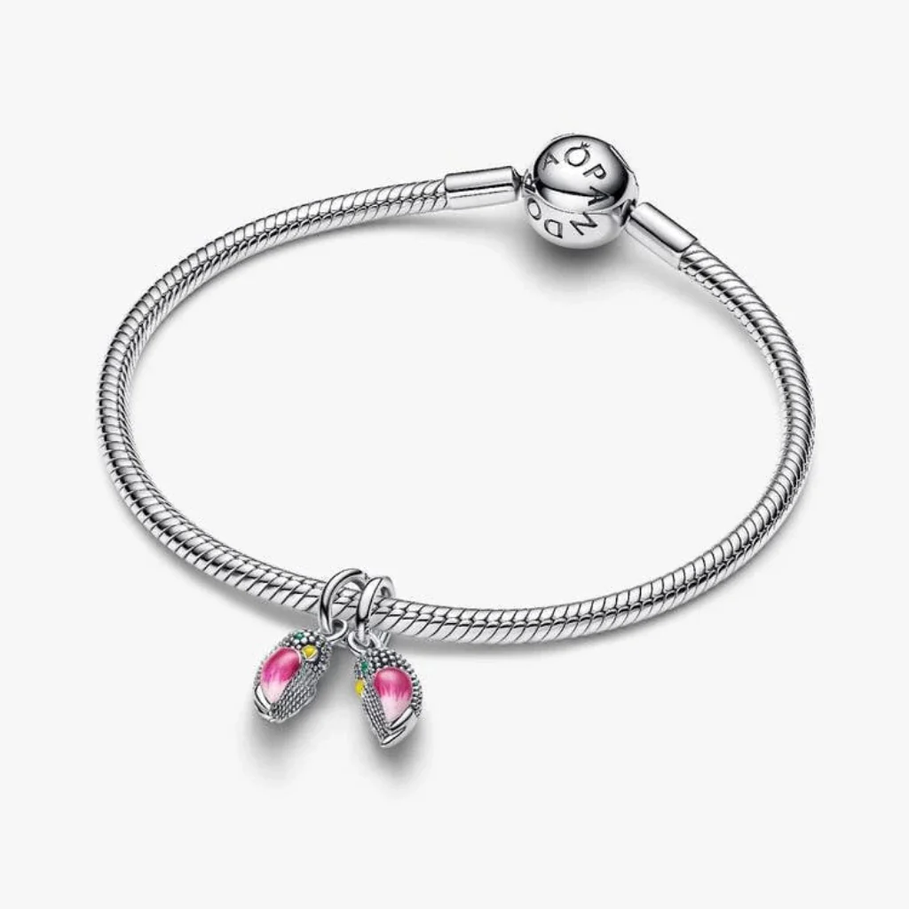 PANDORA : Love Birds Splittable Dangle Charm - Silver - Image 3