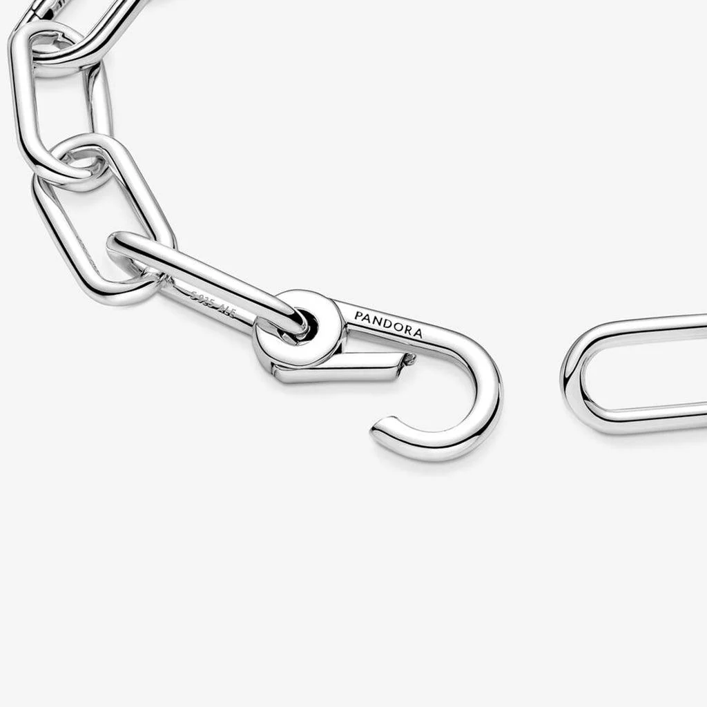 PANDORA : Medium Link Chain Bracelet in Sterling Silver - 3 Connectors - Image 3