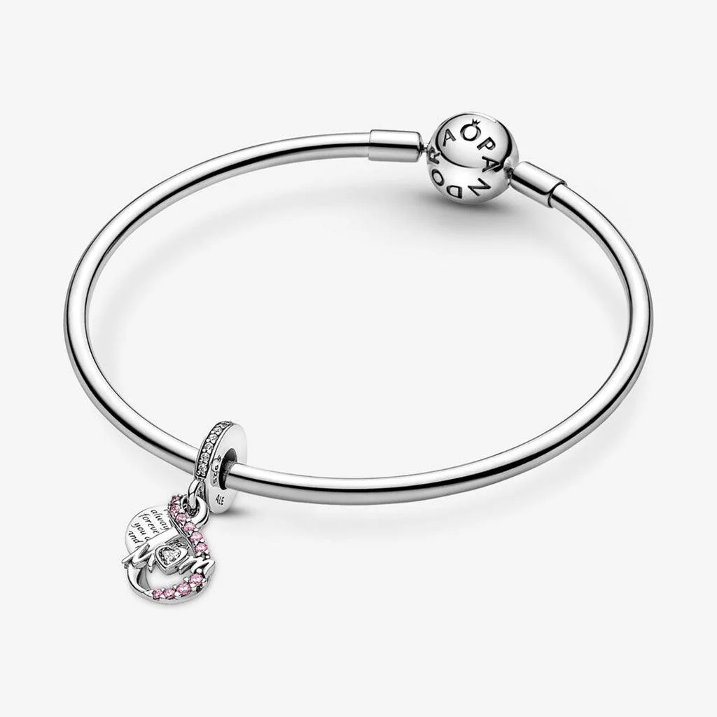PANDORA : Mom Infinity Pavé Double Dangle Charm - Image 5