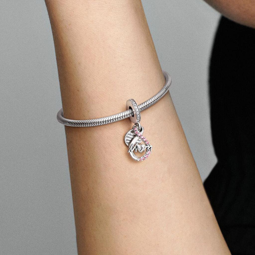 PANDORA : Mom Infinity Pavé Double Dangle Charm - Image 7