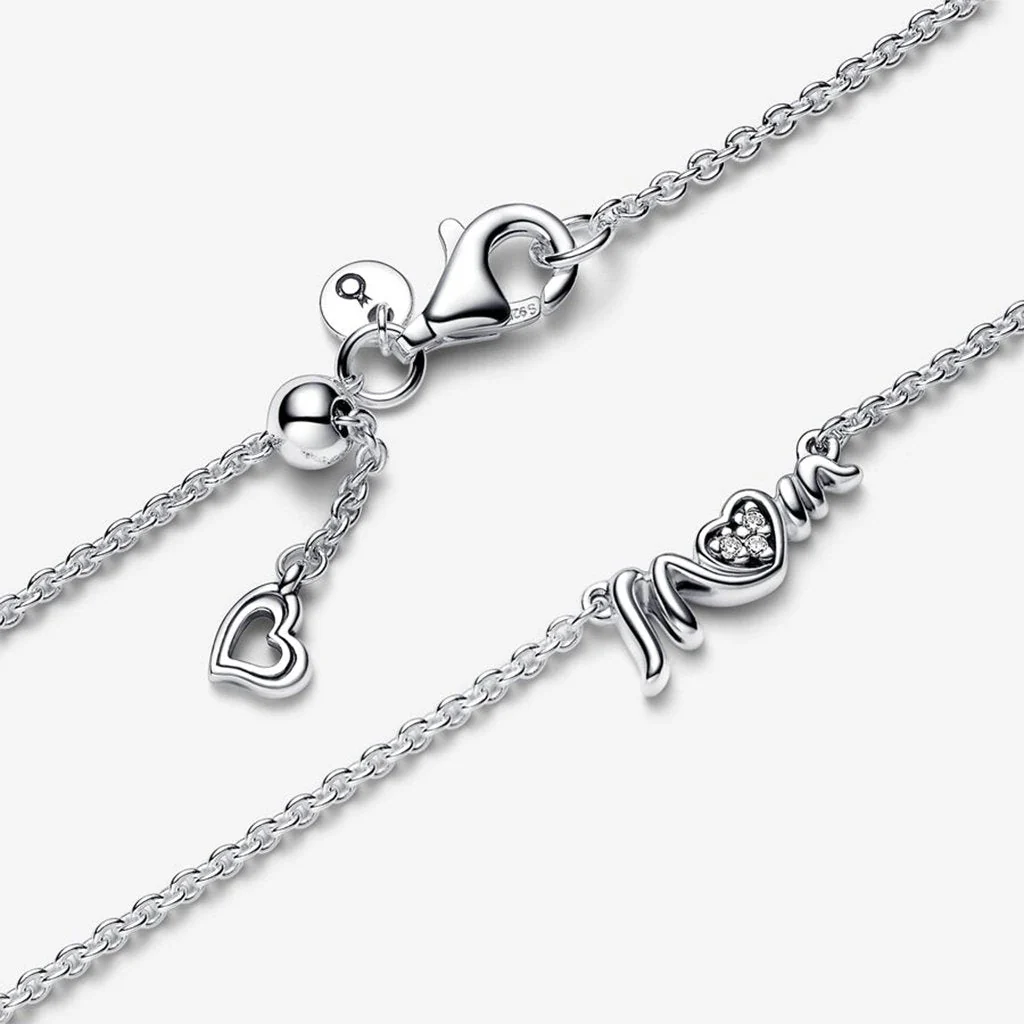 PANDORA : Mom Pavé Collier Necklace in Sterling Silver - Image 4