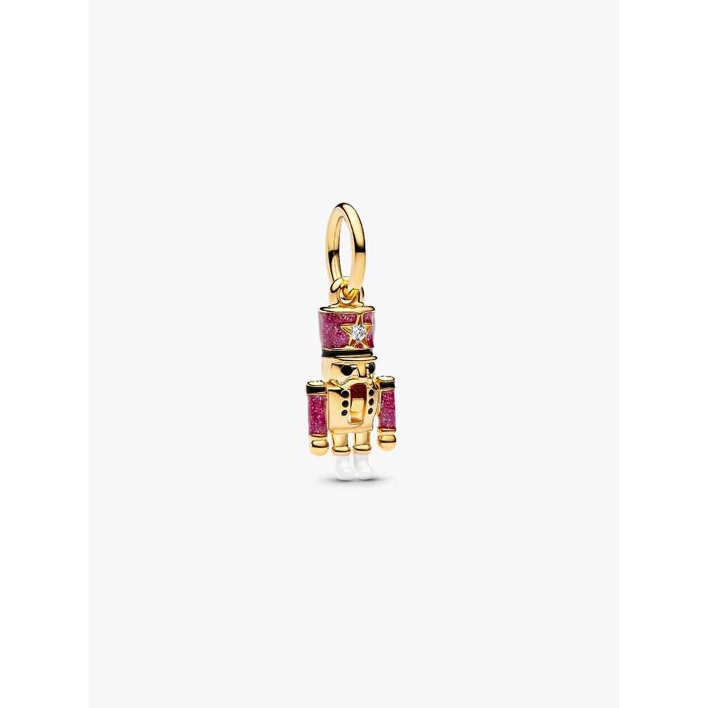 PANDORA : Moveable Nutcracker Dangle Charm - Gold