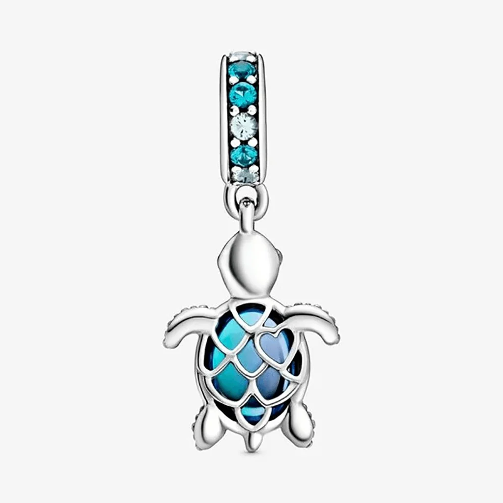 PANDORA : Murano Glass Sea Turtle Dangle Charm - Image 3