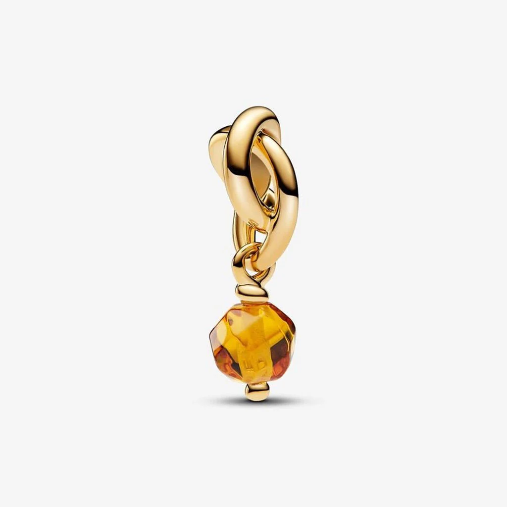 PANDORA : November Honey Eternity Circle Dangle Charm