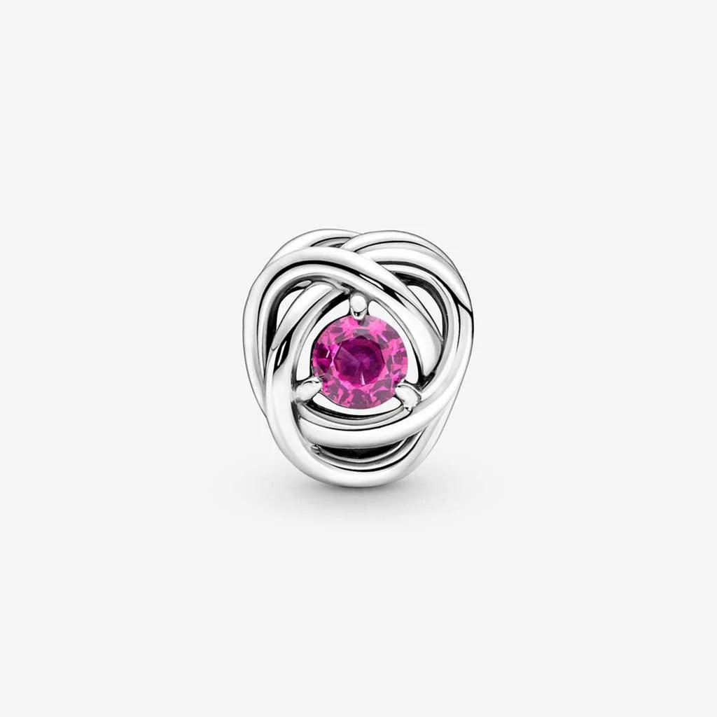 PANDORA : October Pink Eternity Circle Charm - Image 2