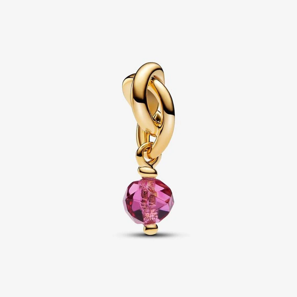 PANDORA : October Pink Eternity Circle Dangle Charm