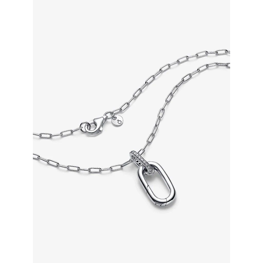 PANDORA : Openable Link Pendant Necklace - Silver - Image 3