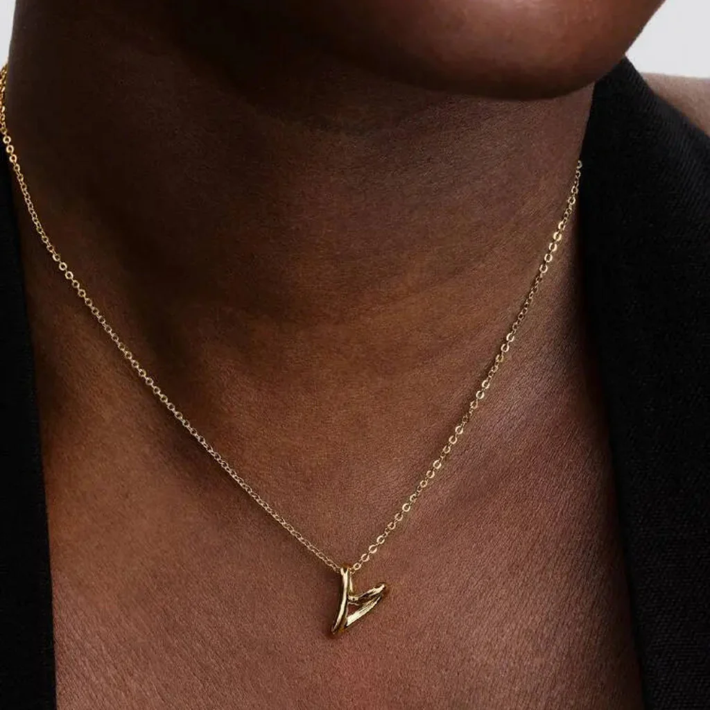 Pandora : Organically Shaped Heart Small Pendant Necklace - Image 3