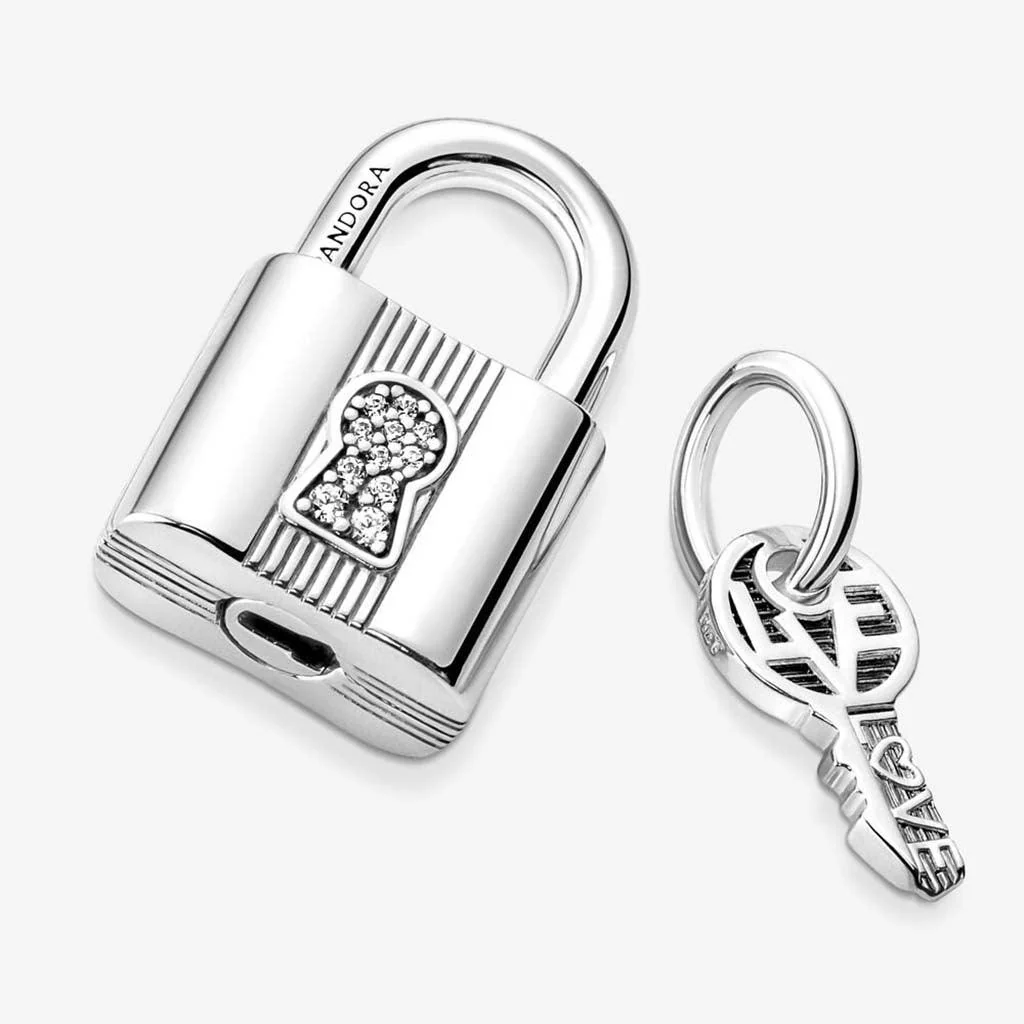 PANDORA : Padlock and Key Dangle Charm - Image 2