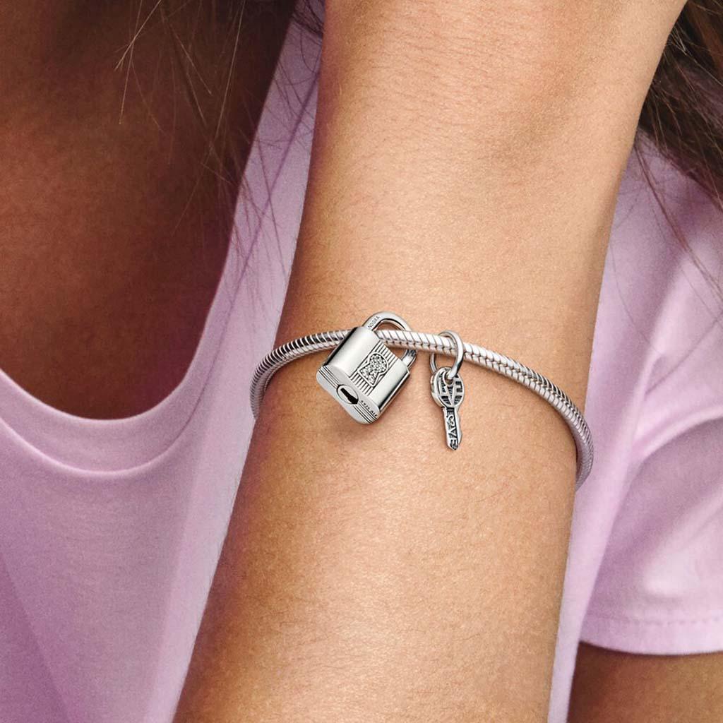 PANDORA : Padlock and Key Dangle Charm - Image 7