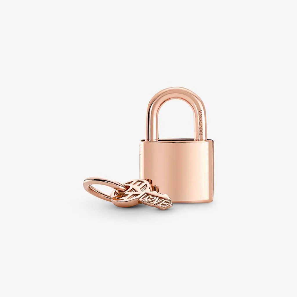 PANDORA : Padlock & Key Dangle Charm - Image 3