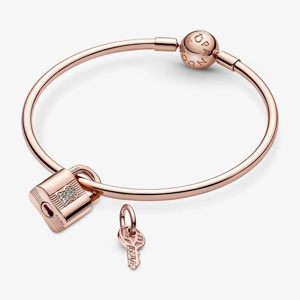 PANDORA : Padlock & Key Dangle Charm - Image 5