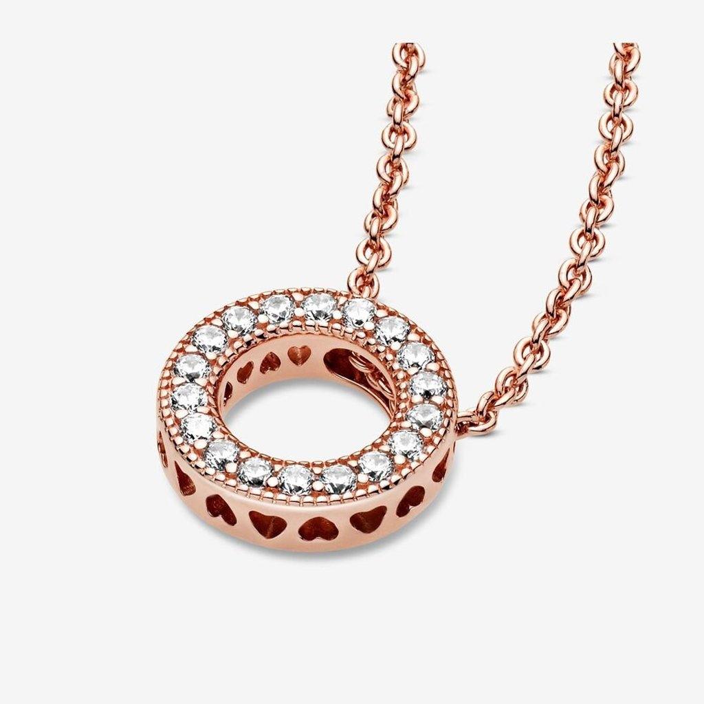 PANDORA : Pandora Logo Pavé Circle Collier Necklace - Image 4