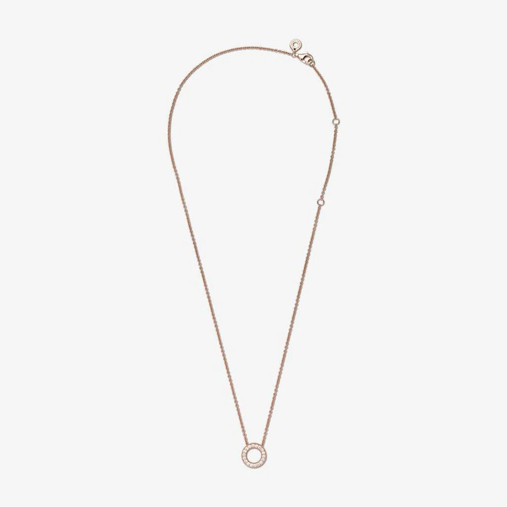 PANDORA : Pandora Logo Pavé Circle Collier Necklace - Image 5
