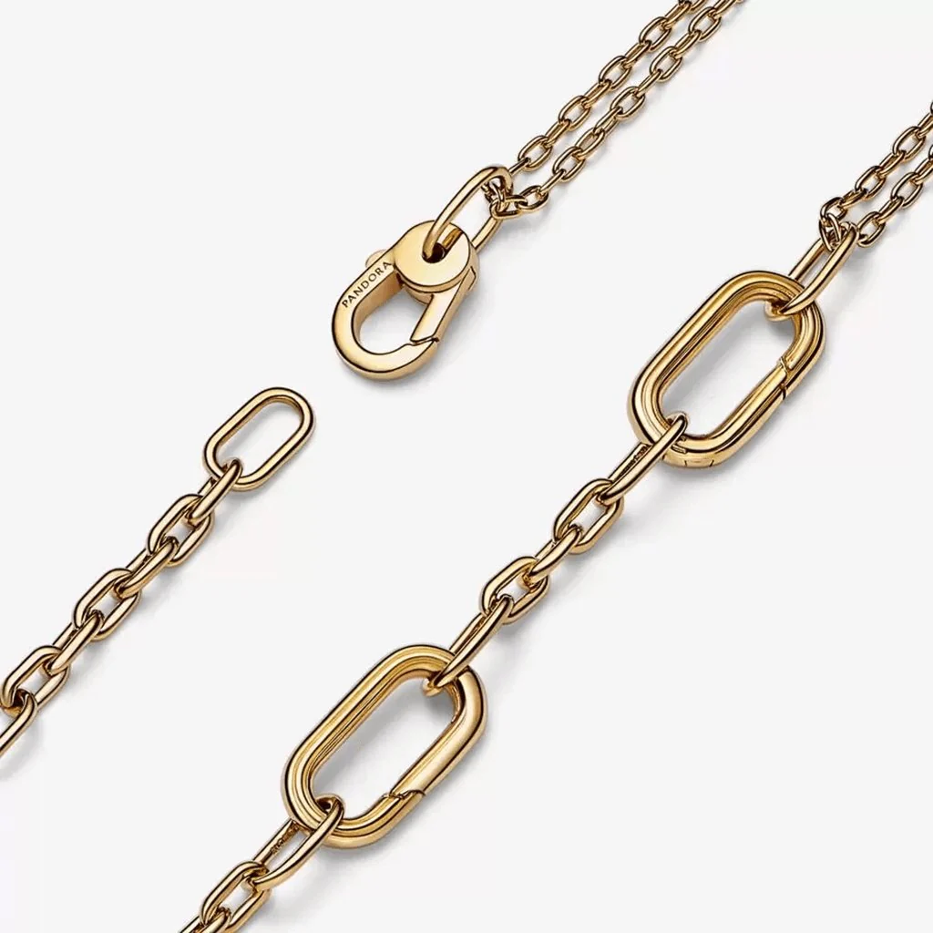 PANDORA : Pandora ME Double Link Chain Necklace - 17.7" - Image 3