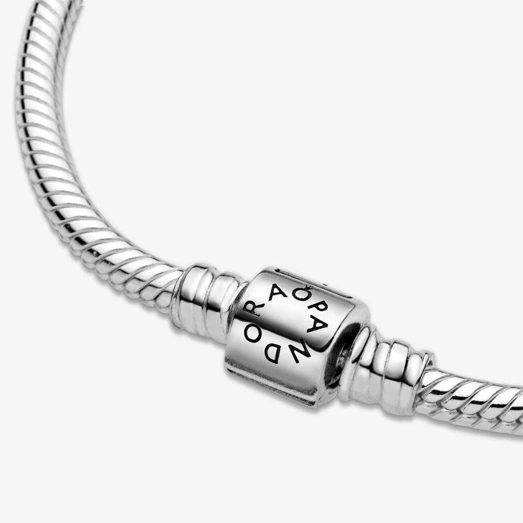 PANDORA : Pandora Moments Barrel Clasp Snake Chain Bracelet - Image 5
