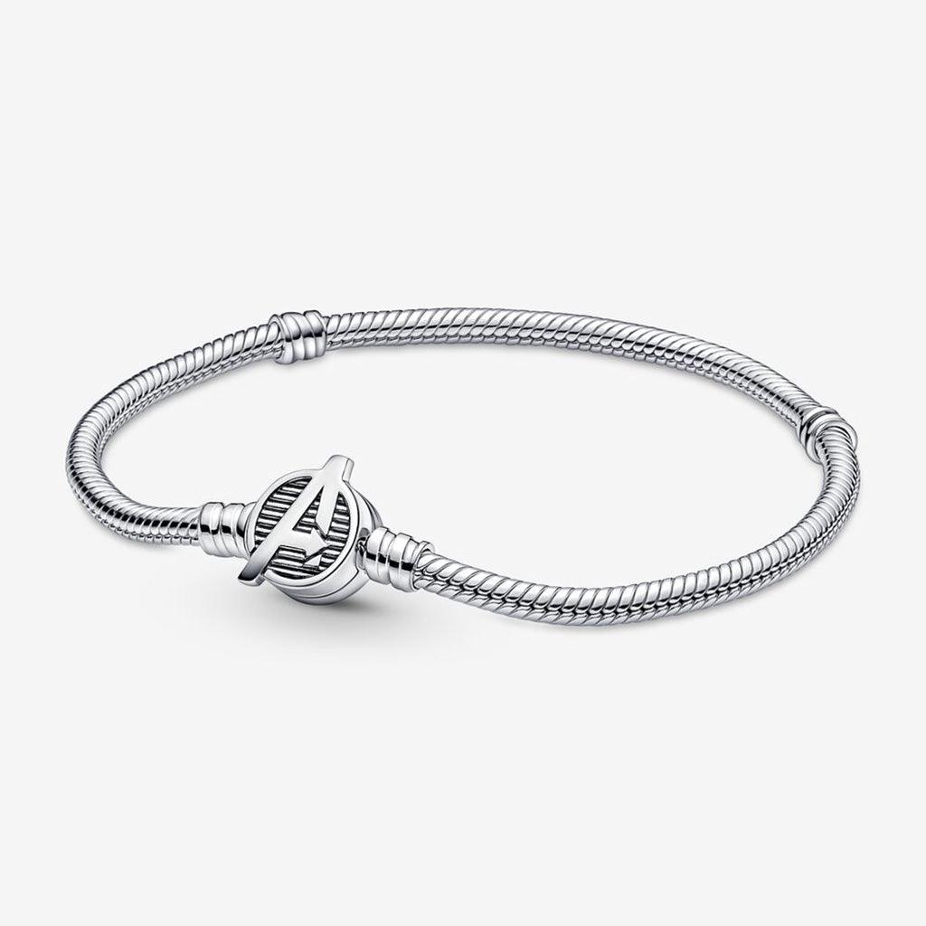 PANDORA : Pandora Moments Marvel The Avengers Logo Clasp Snake Chain Bracelet