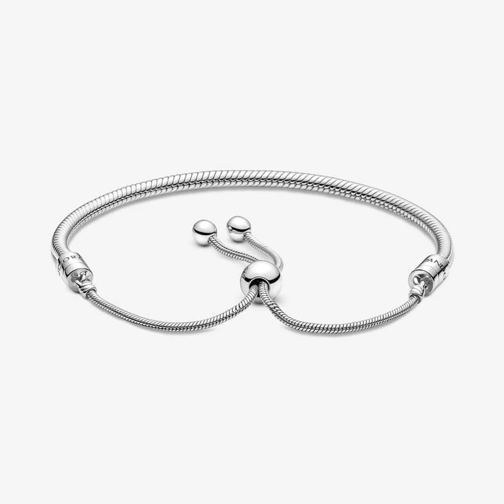 PANDORA : Pandora Moments Snake Chain Slider Bracelet - Image 3