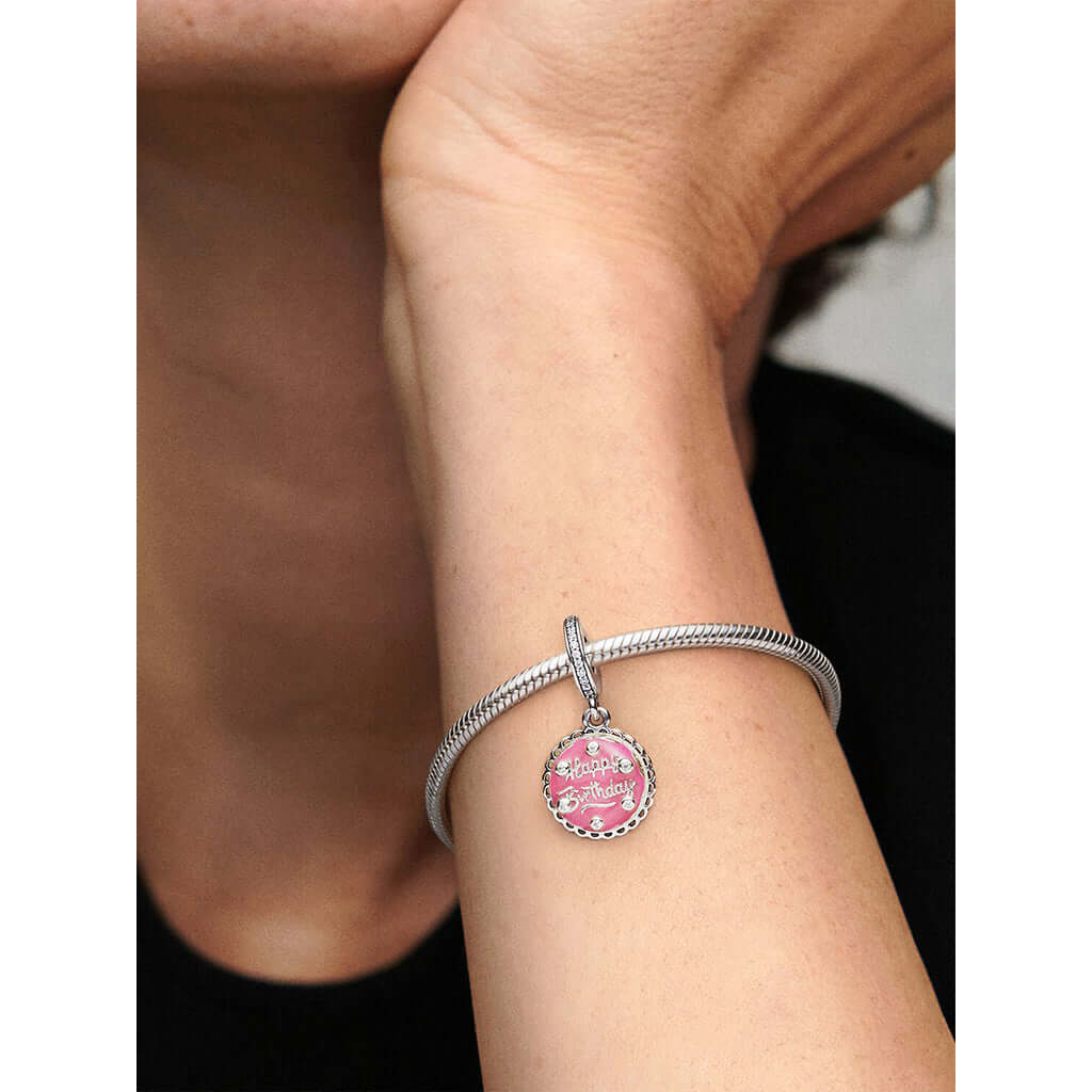 PANDORA : Pink Birthday Cake Dangle Charm - Image 4