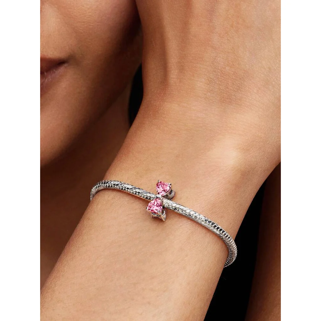 PANDORA : Pink Bow Charm - Image 2