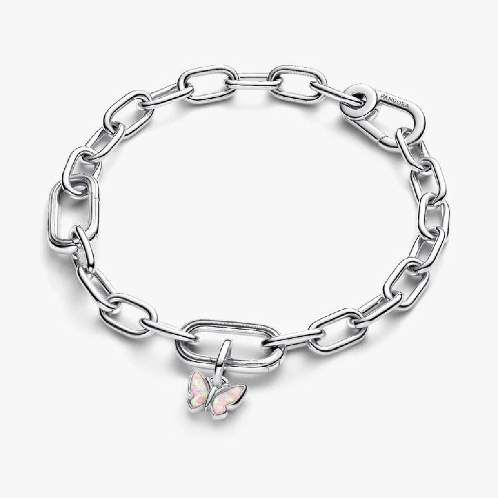Pandora : Pink Butterfly Mini Dangle Charm - Image 3