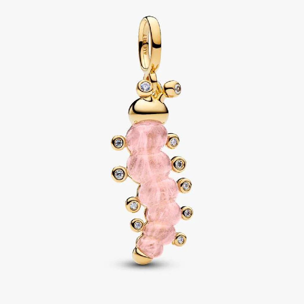 Pandora : Pink Caterpillar Charm