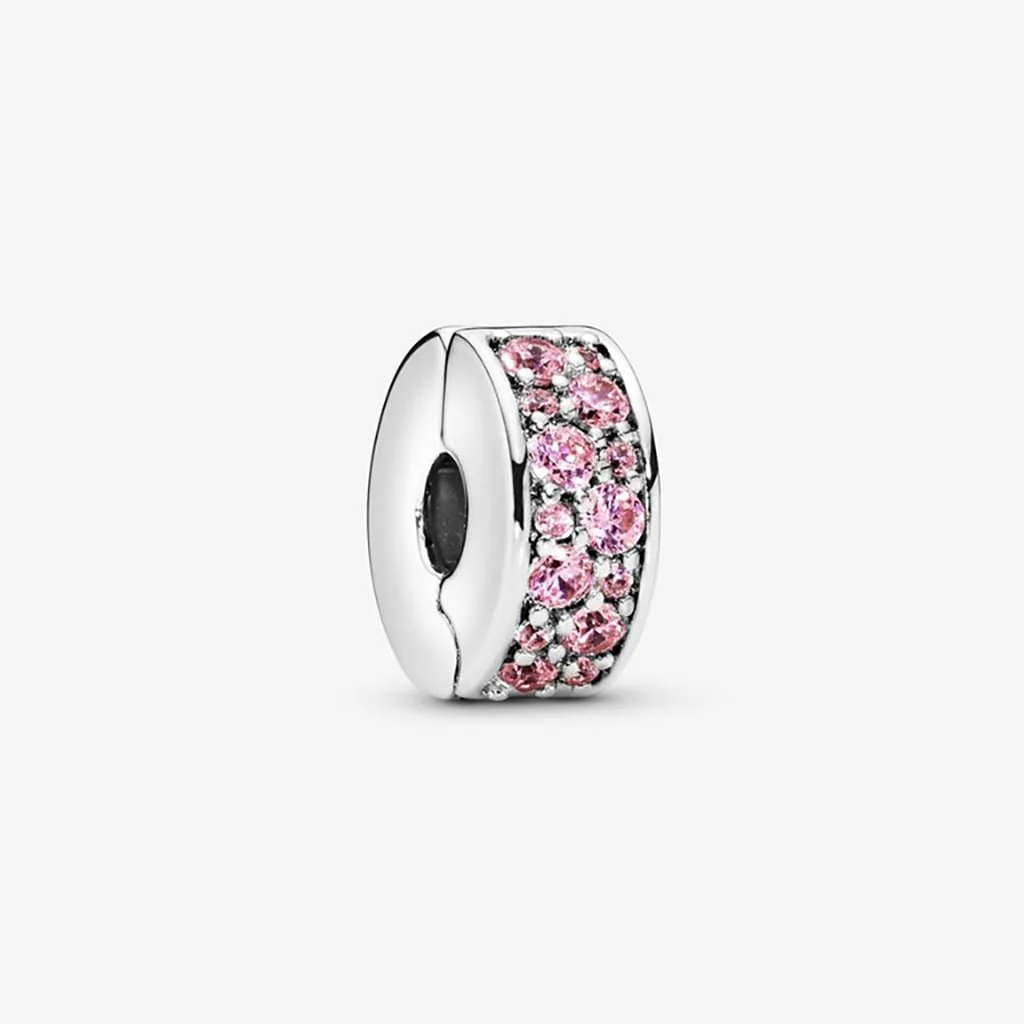 PANDORA : Pink Pavé Clip Charm