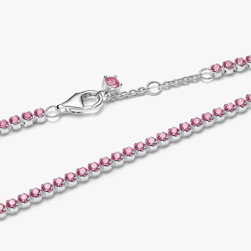 Pandora : Pink Small Tennis Bracelet - Image 2