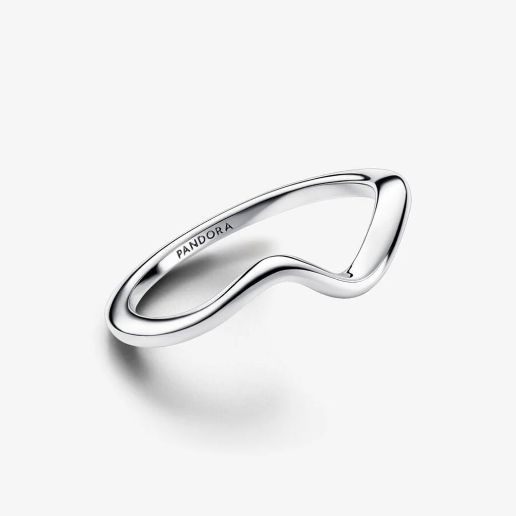 PANDORA : Polished Wave Ring - Sterling Silver - Image 2