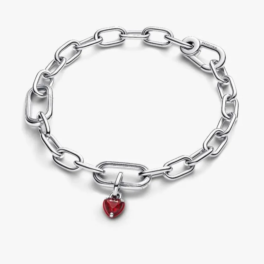Pandora : Red Chakra Heart Mini Dangle Charm - Image 3