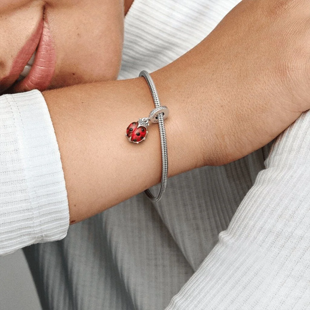 PANDORA : Red Ladybird Dangle Charm - Image 5
