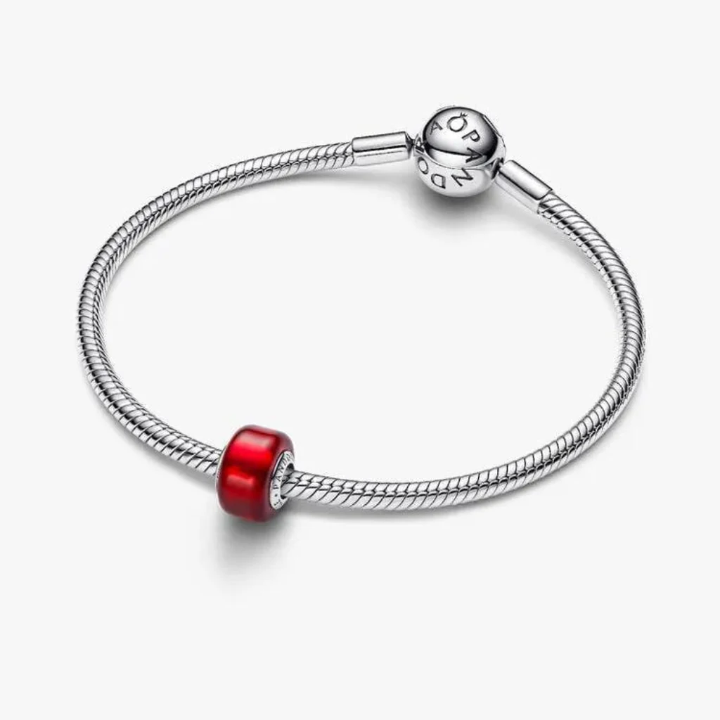 Pandora : Red Murano Glass Charm - Image 2