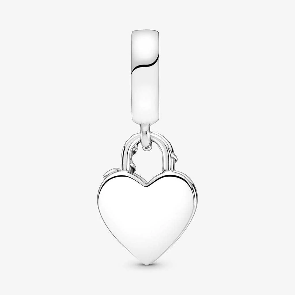 PANDORA : Rose Heart Padlock Dangle Charm - Image 4