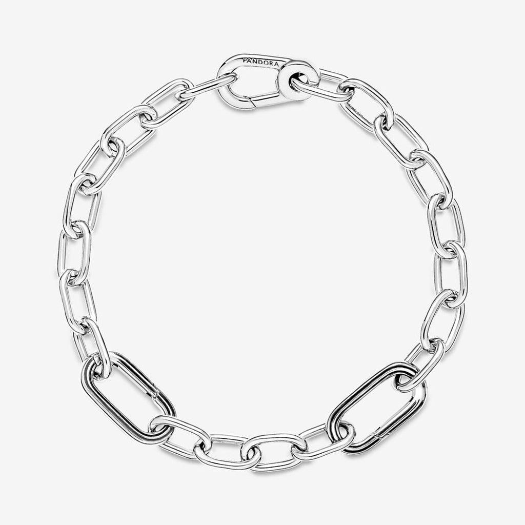 PANDORA : Small Link Chain Bracelet in Sterling Silver - 2 Connectors - Image 3