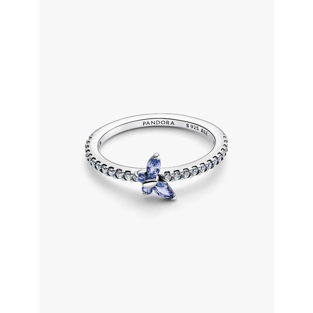 PANDORA : Sparkling Blue Butterfly Ring - Image 3