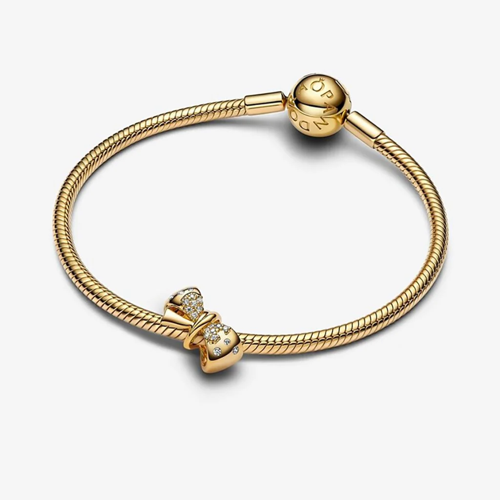 PANDORA : Sparkling Bow Charm - Image 4