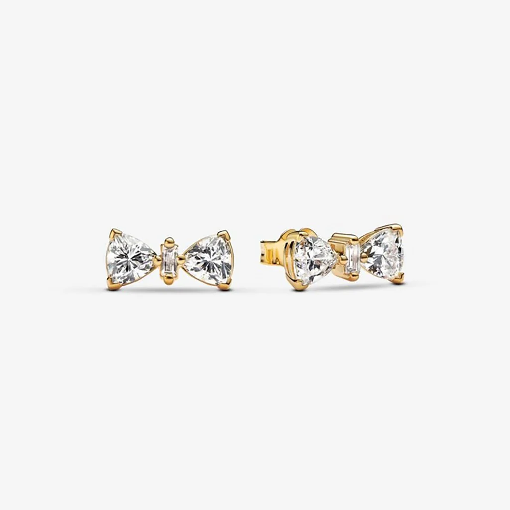 PANDORA : Sparkling Bow Stud Earrings