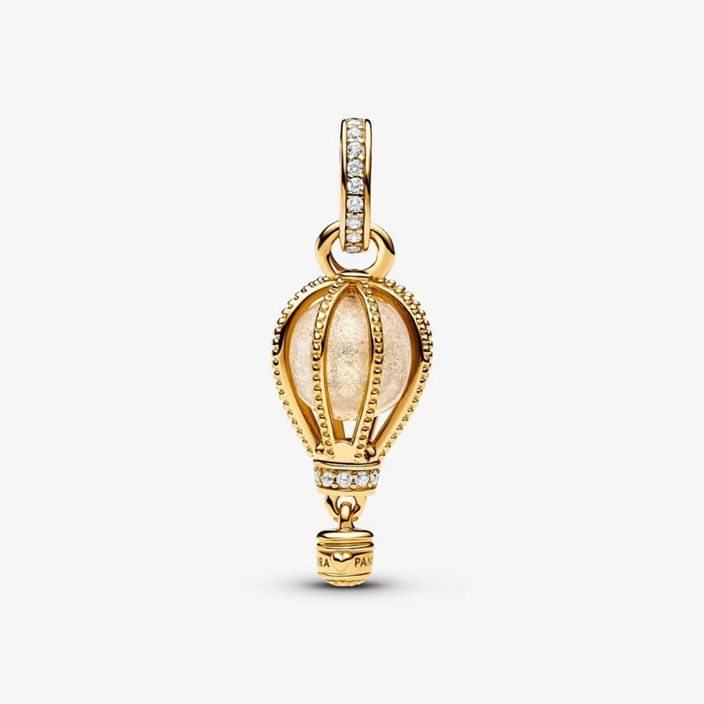 PANDORA : Sparkling Clear Hot Air Balloon Dangle Charm - Image 2