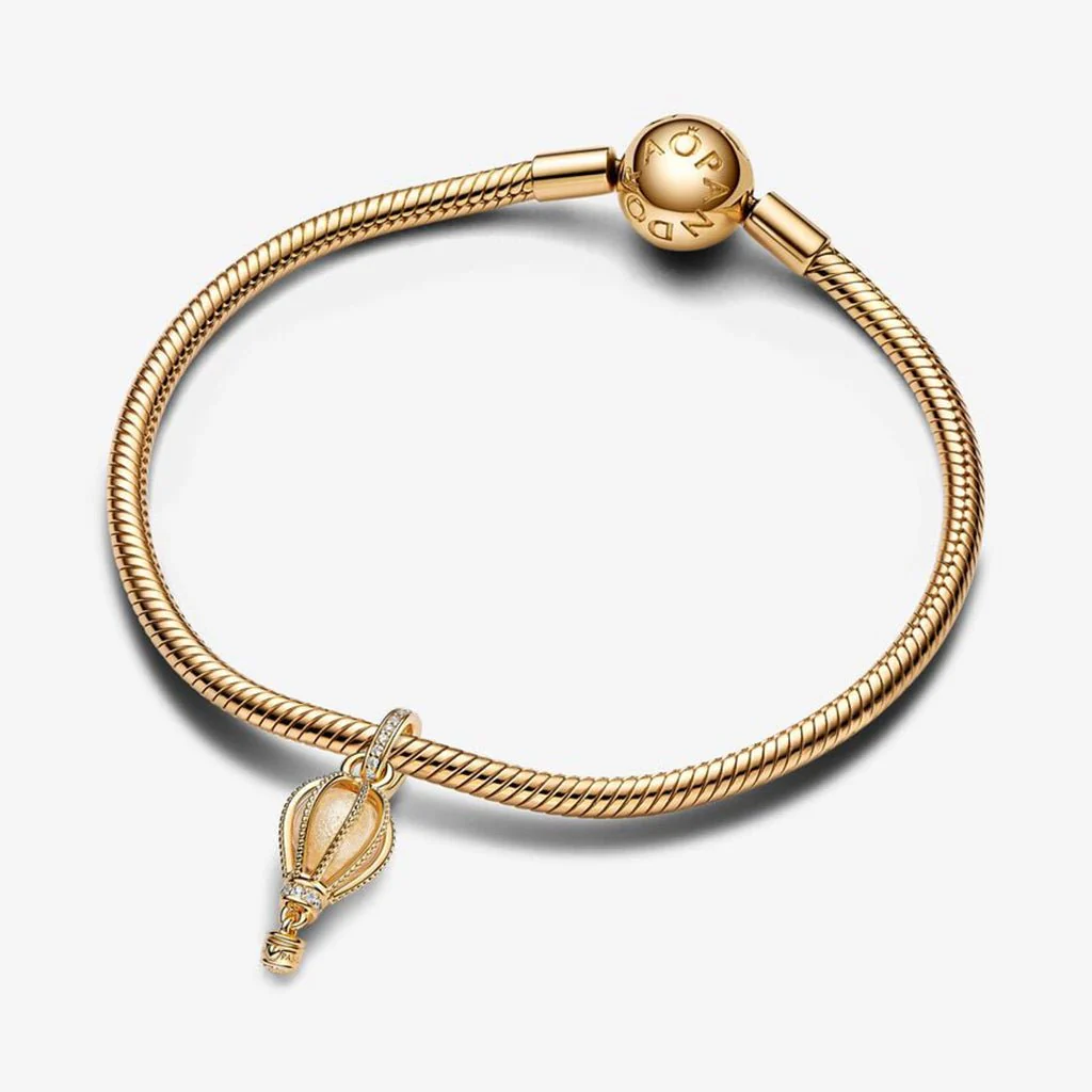 PANDORA : Sparkling Clear Hot Air Balloon Dangle Charm - Image 3