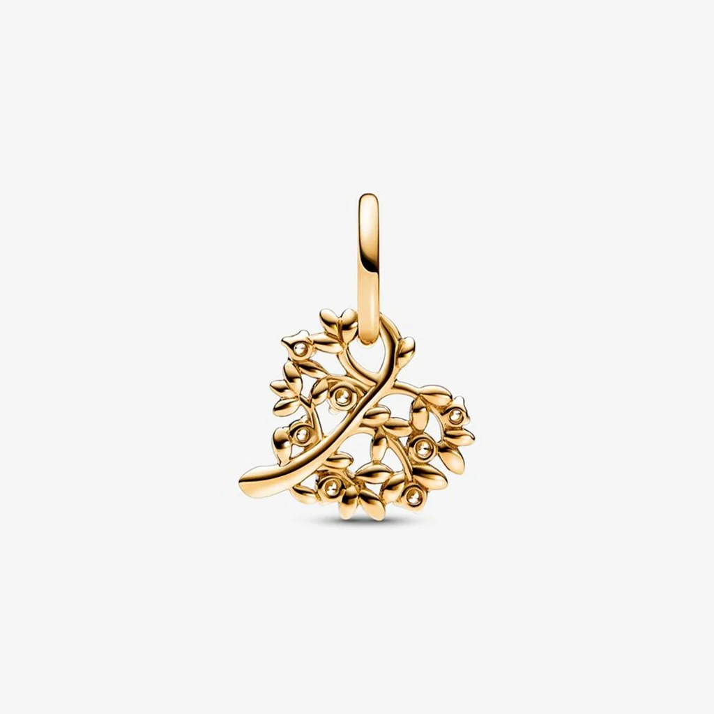 PANDORA : Sparkling Heart & Family Tree Dangle Charm - Image 2