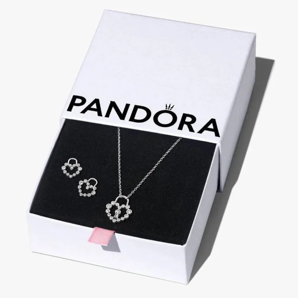 PANDORA : Sparkling Heart Padlock Jewelry Gift Set