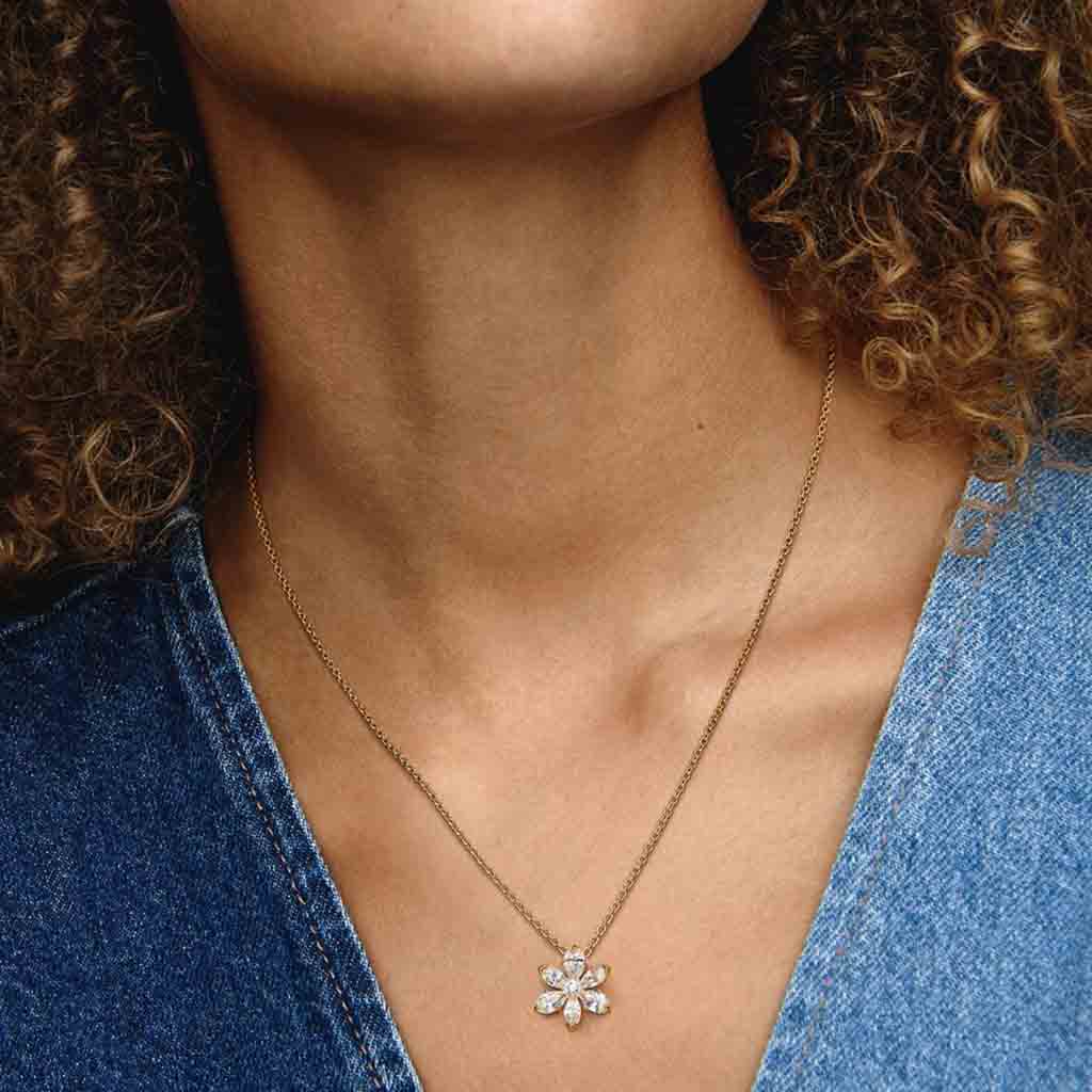 PANDORA : Sparkling Herbarium Cluster Pendant Necklace - Image 5